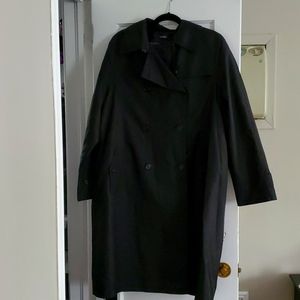 Tahari black rain coat